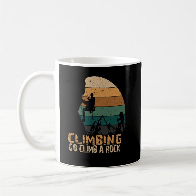 CLIMBING GO CLIMB A ROCK HIKING_009 COFFEE MUG (Left)