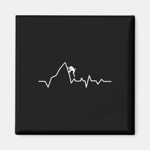 Climbing Heartbeat Mountain Bouldering Rock Gifts Magnet