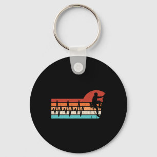 Climbing Heartbeat Retro Climb Funny Rock Climber Key Ring