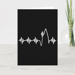 Climbing Heartbeat Rock Climber Mountain Hike Wome Card