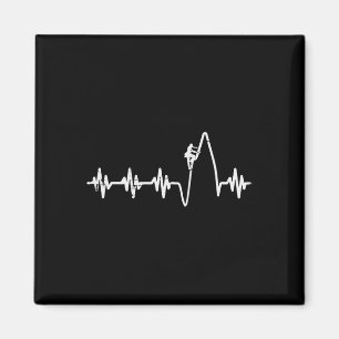 Climbing Heartbeat Rock Climber Mountain Hike Wome Magnet