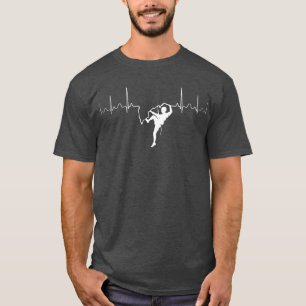 Climbing Heartbeat Rock Mountain Bouldering Gift T-Shirt