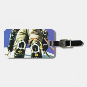Climbing high luggage tag