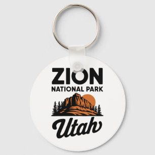 Climbing Hiking Camping Zion National Park Utah Ad Key Ring