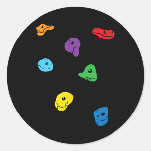 Climbing Holds Wall Rock Climber Bouldering Women Classic Round Sticker