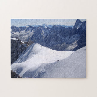 Climbing in massive Mont Blanc, Chamonix, France Jigsaw Puzzle