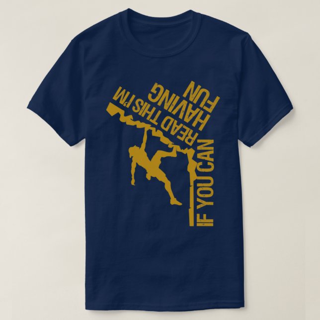 Climbing Inverted Text T-Shirt (Design Front)