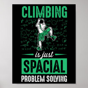 Climbing Is Just Spacial Problem Solving Poster