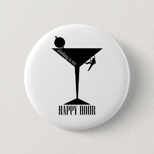 Climbing Is My Happy Hour 6 Cm Round Badge
