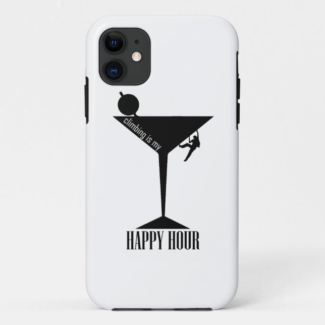 Climbing Is My Happy Hour Case-Mate iPhone Case (Back)