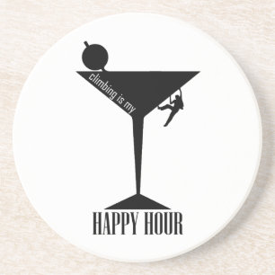 Climbing Is My Happy Hour Coaster