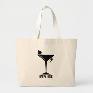 Climbing Is My Happy Hour Large Tote Bag