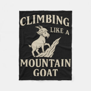 Climbing Like A Mountain Goat Helmet Outdoor Typog Fleece Blanket