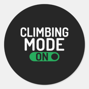 Climbing Mode On Tree Rock Climber  Classic Round Sticker