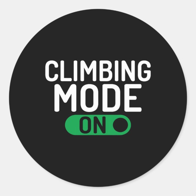 Climbing Mode On Tree Rock Climber  Classic Round Sticker (Front)