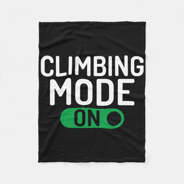 Climbing Mode On Tree Rock Climber  Fleece Blanket (Front)