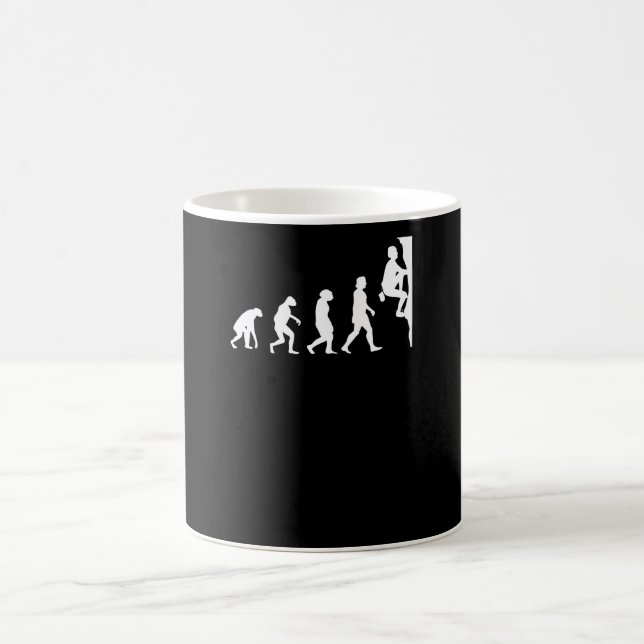 Climbing Mountain Evolution Coffee Mug (Center)