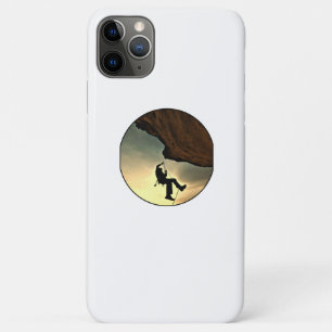 Climbing mountain man at sunset iPhone 11 pro max case