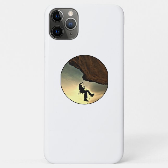 Climbing mountain man at sunset Case-Mate iPhone case (Back)
