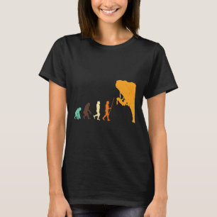 Climbing Mountaineering Evolution Climbers Gift Cl T-Shirt