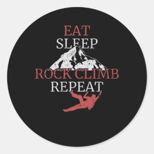 Climbing Mountaineering Gift Classic Round Sticker