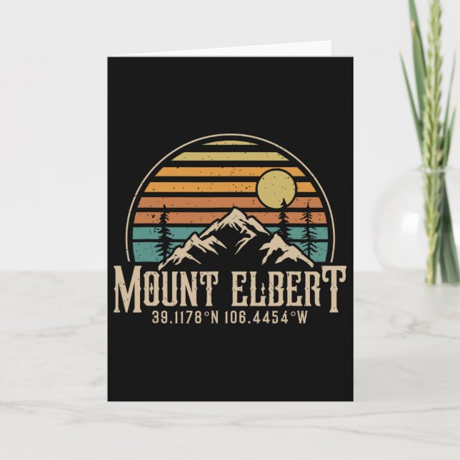 Climbing Mt. Elbert Colorado Mountain Mount Elbert Card (Front)