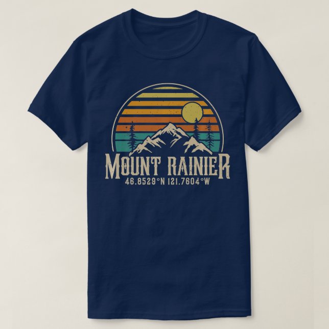Climbing Mt Rainier Washington Summit Club Mount R T-Shirt (Design Front)