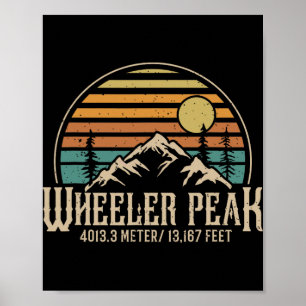 Climbing New Mexico Hiking Mountain Wheeler Peak Poster