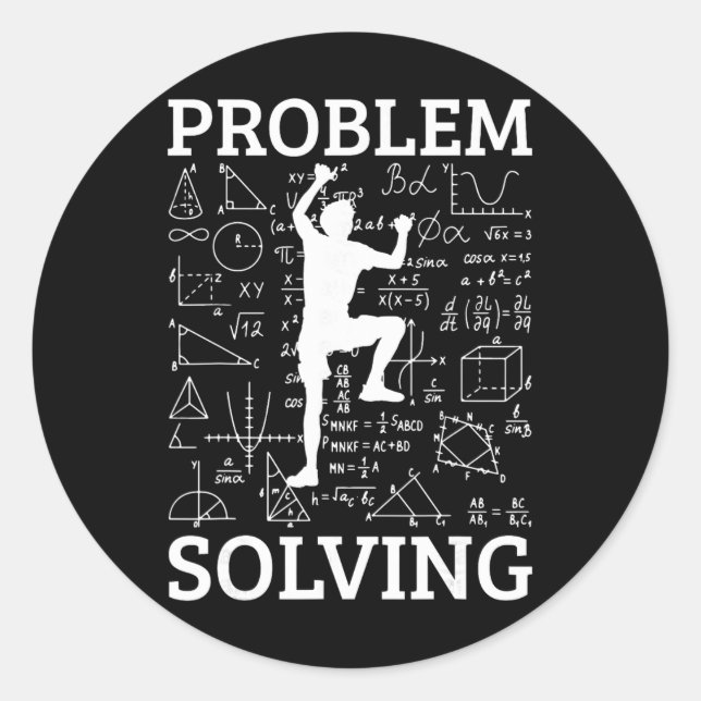 Climbing Problem Solving Rock Climber Bouldering C Classic Round Sticker (Front)