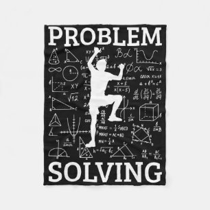 Climbing Problem Solving Rock Climber Bouldering C Fleece Blanket
