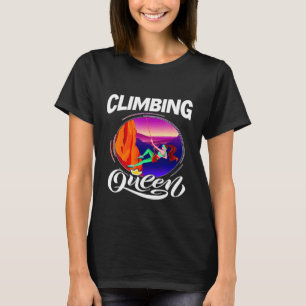 Climbing Queen - Colourful Climbing Design T-Shirt