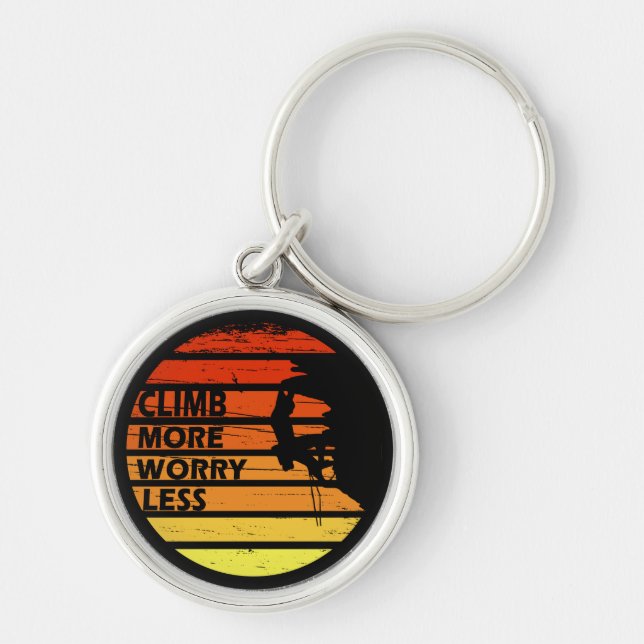 climbing quote for climber key ring (Front)