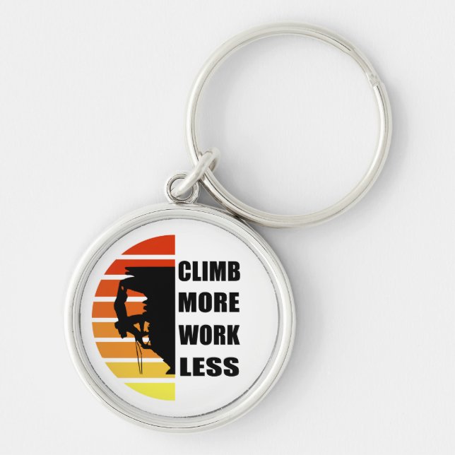 climbing quote for climbers key ring (Front)