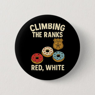 Climbing Ranks Police Academy Donut Stairs Design 6 Cm Round Badge