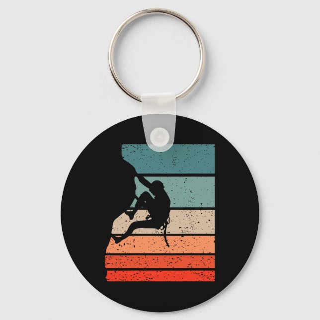 Climbing Retro Style Vintage _4  Key Ring (Front)
