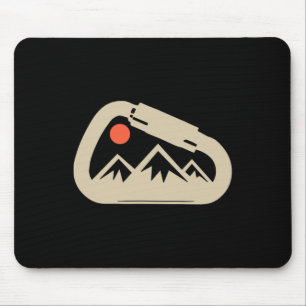 Climbing Rock Bouldering Climb Carabiner Climbers Mouse Pad