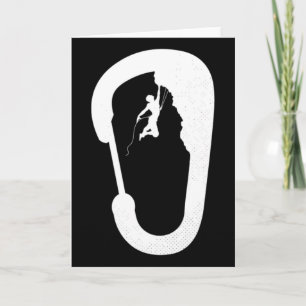 Climbing Rock Mountain Climber Carabiner Boulderin Card