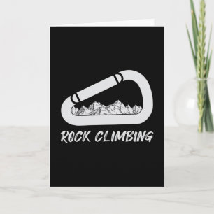 Climbing Rock Mountains Climber Climb Gift Idea Card
