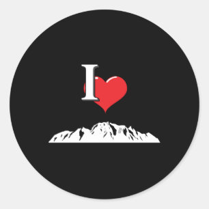 Climbing Rock Mountains Climber Climb Gift Idea Classic Round Sticker