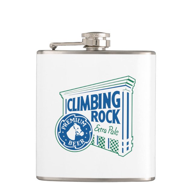 Climbing Rock (Parody) Hip Flask (Front)