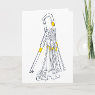 Climbing rocks nuts wires card