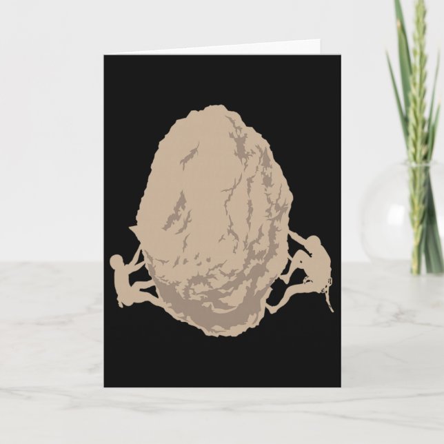 Climbing Rocks Stone  Card (Front)