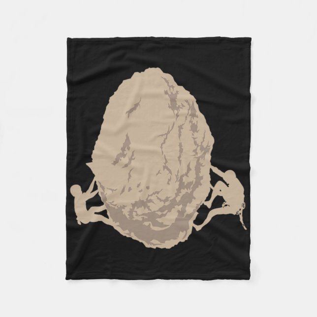 Climbing Rocks Stone  Fleece Blanket (Front)