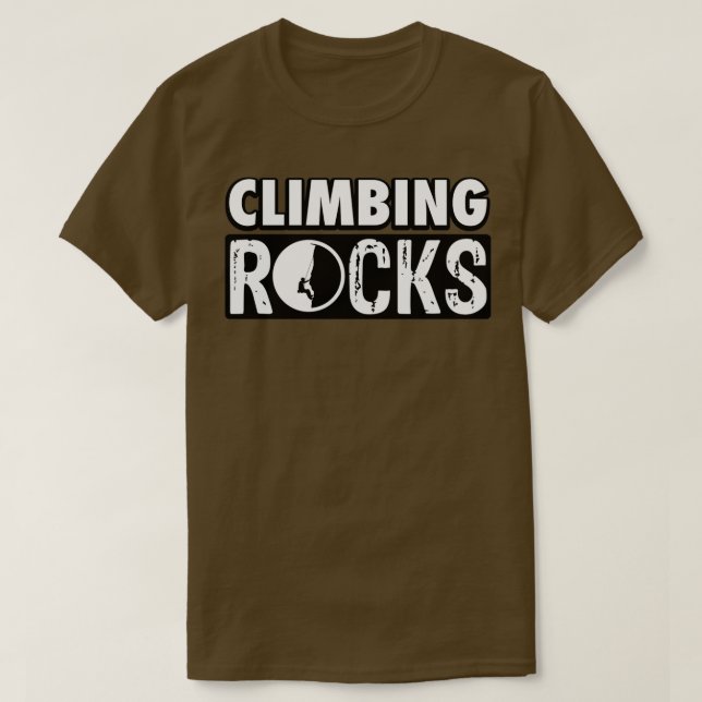 Climbing Rocks  T-Shirt (Design Front)