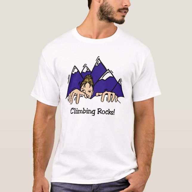 Climbing Rocks t-shirt (Front)
