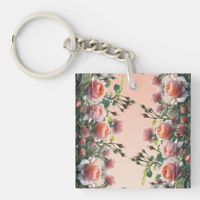 Climbing Rose Key Ring (Front)