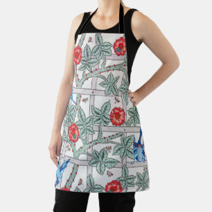 Climbing Rose & Small Bird, William Morris Apron