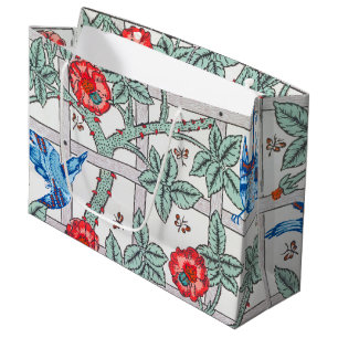 Climbing Rose & Small Bird, William Morris Large G Gift Bag