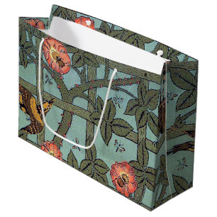 Climbing Rose & Small Bird, William Morris Large G Gift Bag