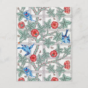 Climbing Rose & Small Bird, William Morris Postcard